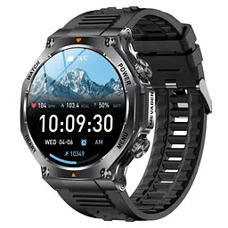 Годинник розумний наручний UWatch Smart Mevaden Ultra Rubber 2 ремінці Чорний (2710059533)