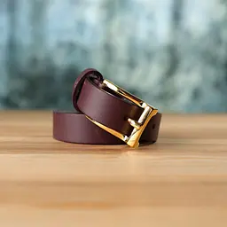 Модний вузький шкіряний ремінь для жінок GRANDE PELLE 22953 бордовий 120 см - мініатюра 10