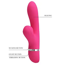 Вібратор PRETTY LOVE - Willow, 7 vibration functions 4 sucking functions PRETTY LOVE BI-014916 101956 - мініатюра 4