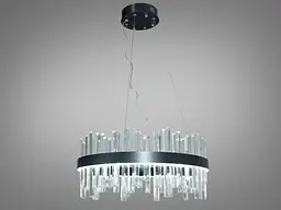 Люстра стельова LED Diasha 836/500PB 105W, чорний, кристалічна, для кабінету - мініатюра 3