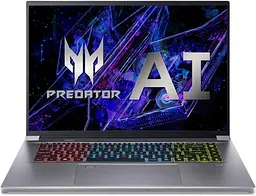Ноутбук Acer Predator Triton Neo 16 PTN16-51 16' WQXGA, Intel U9-185H, 32GB, F1TB, NVD4060-8, Win11, сріблястий (NH.QPNEU.008)