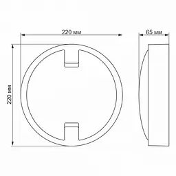 LED світильник IP65 круглий VIDEX 18W 5000K сенсорний - мініатюра 5