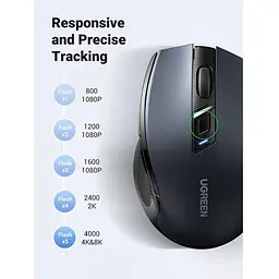 Бездротова безшумна миша Ugreen MU006 4000DPI Bluetooth та 2.4G 2 стандарту - мініатюра 7