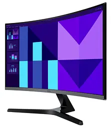Монiтор Samsung 27" Essential S3 S27D390G (LS27D390GAIXUA) VA Black Curved 100Hz - мініатюра 4
