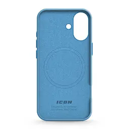 Силиконовый чехол с MagSafe для Apple iPhone 16, ICON2 MagCase, голубой, противоударный, панель с мягкой подкладкой, защита всего корпуса, поддержка беспроводной зарядки, совместим с защитными стеклами и пленками, ArmorStandart (ARM80183) - мініатюра 2