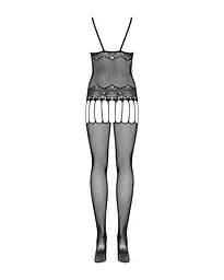 Бодістокінг Obsessive Bodystocking F235 тонкі підв'язки ніжний декор сіточка S/M/L - мініатюра 5