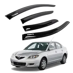 Дефлектори вікон вітровики Mazda 3 2003-2009 Седан Скотч 3M Voron Glass