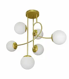 Люстра золота молекула білі кулі Levistella 752L7914-6 GD+WH