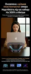 Складная подставка для ноутбука UGREEN LP972 для ноутбуков 12–17,3 дюйма 8 уровней регулировки высоты 93–159 мм нагрузка до 15 кг также для планшетов с открытой конструкцией для вентиляции с противоскользящими силиконовыми накладками серая (75673) - миниатюра 9