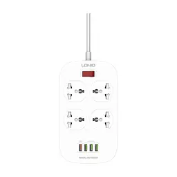 Сетевой фильтр питания LDNIO SC4407Q 4роз. 4USB 2м (SC4407Q) - миниатюра 2
