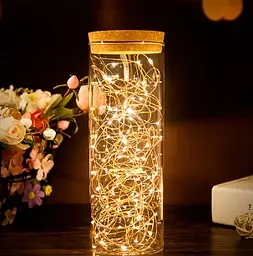 Светодиодная декоративная гирлянда Роса 100 Led 10 м теплый белый - миниатюра 2