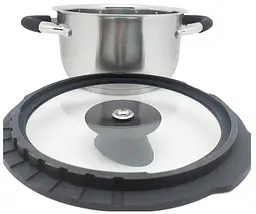 Каструля з кришкою Krauzer Black 78052 18 см 2.6 л срібляста - мініатюра 3