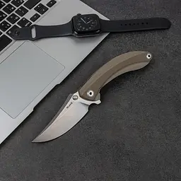 Ніж складаний туристичний Ruike P155-W, (9 см) 14C28N / G10 пісочний - мініатюра 7