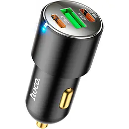 Автомобільний зарядний пристрій Hoco NZ6 PD45W USB-A+2хUSB-C Black (765185) [151276]