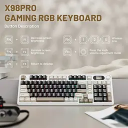 Клавіатура Attack Shark X98 Pro RGB Linear Blueberry Switch Cheese White (AS-6972792470559-CW-UA) [166778] - мініатюра 10