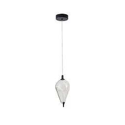 Стильний підвісний LED світильник для кухні Levistella 788P10076-1 BK+CL, 7 W, висота 2200 мм