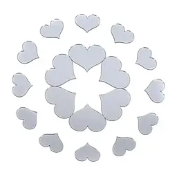 Дзеркальний декор Wall Sticker SW-00002524 акриловий самоклеючий 18 шт. срібло
