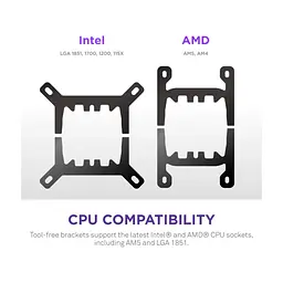 Система жидкостного охлаждения NZXT Kraken Plus RGB V2-360 mm AIO liquid cooler Wh (RL-KR360-W2) - миниатюра 9