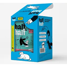 Набір вологих кормів Half&Half 5+1 Beef in Gravy for Adult Dogs для дорослих собак шматочки в соусі з яловичиною паучі 6 шт. - мініатюра 2