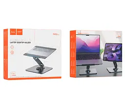 Підставка для ноутбука Hoco PH52 Plus Might Metal Rotating Tablet Desktop Holder Grey [82815] - мініатюра 5