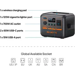 Зарядна станція BLUETTI 700W AC50P / 700 Вт / 504 Вт/ч / LiFePO4 (AC50P) UA - мініатюра 5