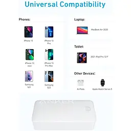 Портативний акумулятор - універсальна батарея Anker Power Bank 40000mAh 347 30W (A1377) біла - мініатюра 4
