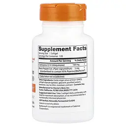 Коензим Q-10 High Absorption CoQ10 with BioPerine 100 mg 120 капсул Doctor's Best vit0005718 - мініатюра 2