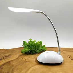 Настільна лампа LED DESK Light X-7188, біла, на батарейках 3×AAA, гнучка ніжка