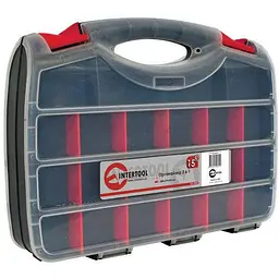 Органайзер для зберігання дрібних деталей з ручкою Intertool BX-4004 12.5" 2-в-1 320 х 260 х 80 мм
