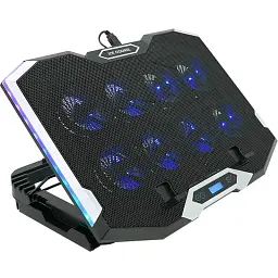 Підставка для ноутбука Ice Coorel K10 10-17" RGB Black (YT35671)