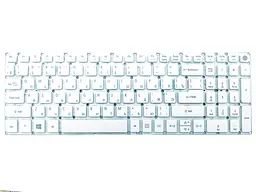 Клавіатура для ACER Aspire E5-522, E5-573, E5-573T, E5-573G, E5-573T, E5-532G (RU White без рамки) - мініатюра 3