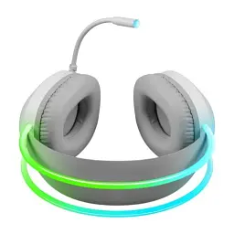 Навушники Defender Eclipse, White/Grey, USB, мікрофон, 18 Ом, 112 дБ, RGB-підсвічування, кабель 2 м (62440) - мініатюра 5