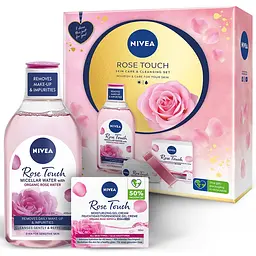 Набір жіночий Nivea Rose Touch 2023: Міцелярна вода 400 мл + Зволожуючий гель-крем 50 мл - мініатюра 2