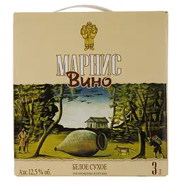 Вино Marani Марніс, біле, сухе, 12,5%, 3 л (392736)