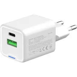 Зарядний пристрій ColorWay USB-C PD20W + 1xUSB QC4.0 white (CW-CHS062PD-WT) - мініатюра 5