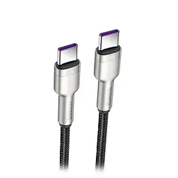 Кабель Baseus Cafule Cable USB-C to USB-C Cable 100W 2m Silver (CATKLF-X09) - мініатюра 4