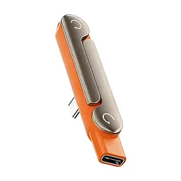 Переходник USB Type-C на Type-C 240W со складывающейся подставкой orange