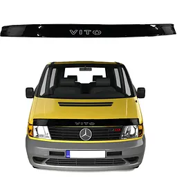 Дефлектор капота мухобійка Mercedes Vito (W638) 1996-2003 Євро кріплення Voron Glass