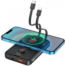 Умб Hoco Path fully compatible magnetic cable power bank J92 10000mAh 1USB/1Type-C, QC/PD, 5A/20W 000009111 - мініатюра 2