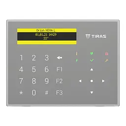 Клавіатура Tiras K-GLCD+ Grey з OLED-дисплеєм та зчитувачем NFC/Mifare (21-00153) - мініатюра 1