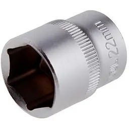 Головка торцева шестигранна Intertool 22 мм x 1/2" матова