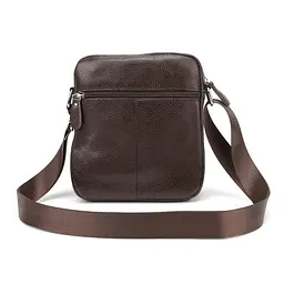 Шкіряний компактний чоловічий месенджер коричневий Tiding Bag M56-0080C - мініатюра 6