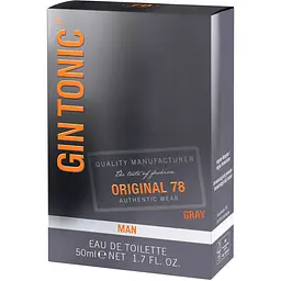 Туалетна вода для чоловіків Gin Tonic Original 78 Gray 50 мл - мініатюра 3