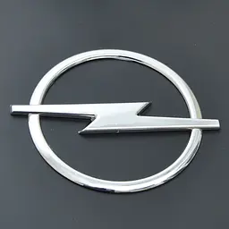 Емблема для Opel 126 x 152 мм пластикова Xром Скотч (Omega B)