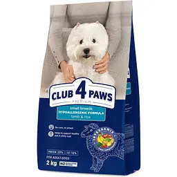 Сухий корм для собак малих порід Club 4 Paws Premium, ягня та рис 2 кг (B4540911)
