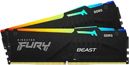Оперативна пам'ять Kingston Fury 32GB (2x16GB) DDR5 6000MHz Beast RGB Black (KF560C36BBE2AK2-32)