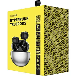 Навушники HATOR TWS Hyреrpunk Truepods Black (HTA430) - мініатюра 5