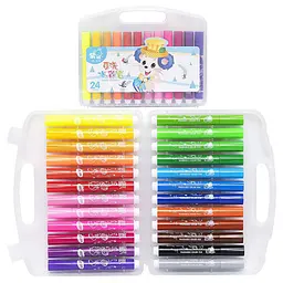 Набір фломастерів Water color pen 229-24(Blue) 24 кольори, у пластиковому боксі