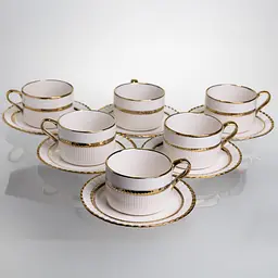 Чайный сервиз на 6 персон фарфоровый Aurelia Yiwu AP-40