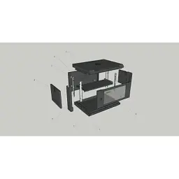 Шафа настінна GEAR 4U 19'' 600x600x280 мм, black (GWMSN-4U-600-600) - мініатюра 5